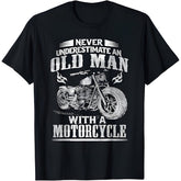 Never Underestimate An Old Man With A Motorcycle T Shirt T-Shirt