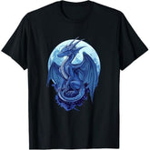Night Sky Celestial Fantasy Moonlit Dragon T-Shirt
