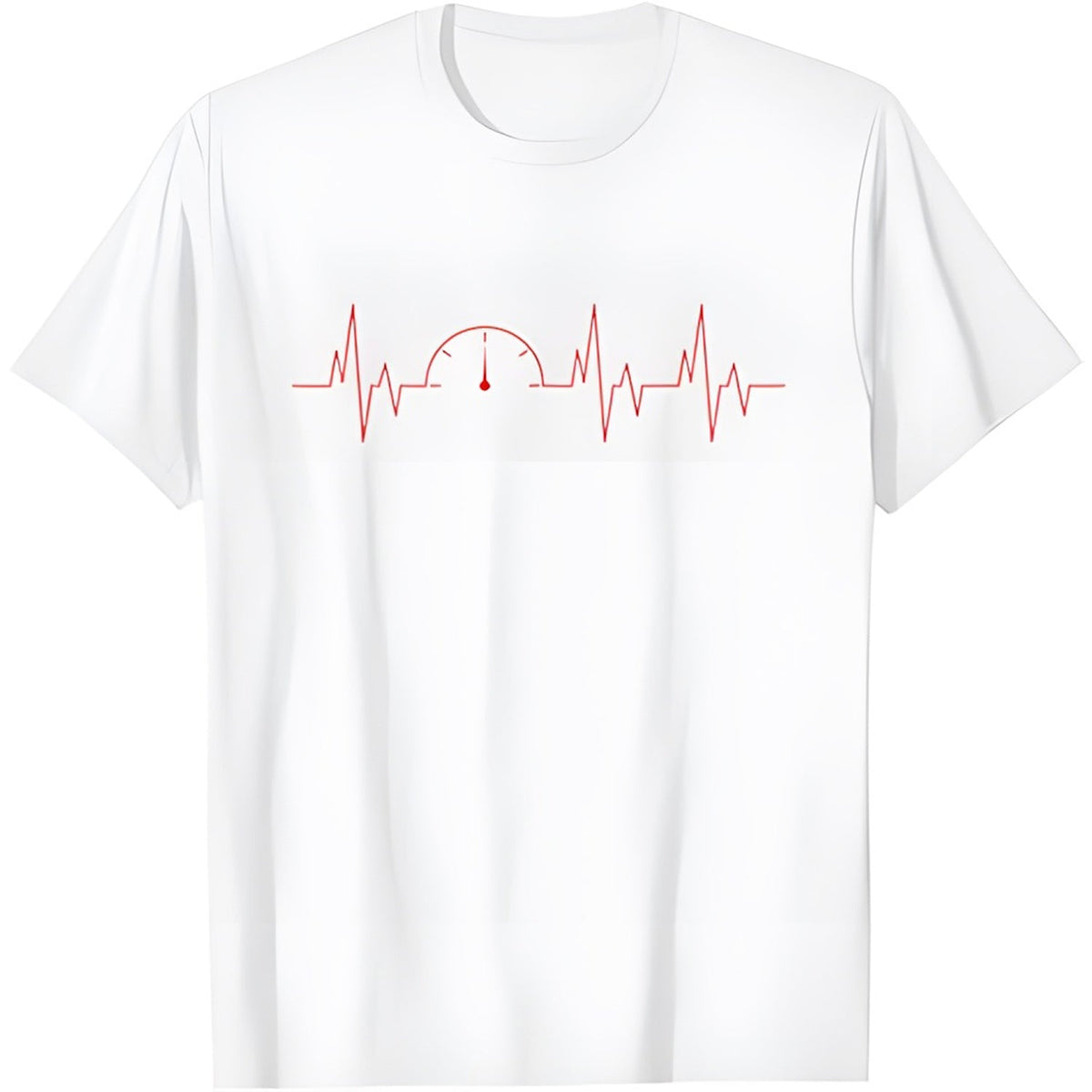 Funny Car Speedometer Auto Mechanic Guys Heartbeat Gift T-Shirt1