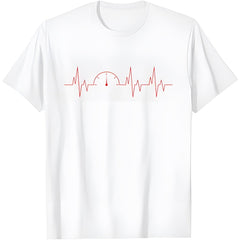 Funny Car Speedometer Auto Mechanic Guys Heartbeat Gift T-Shirt1