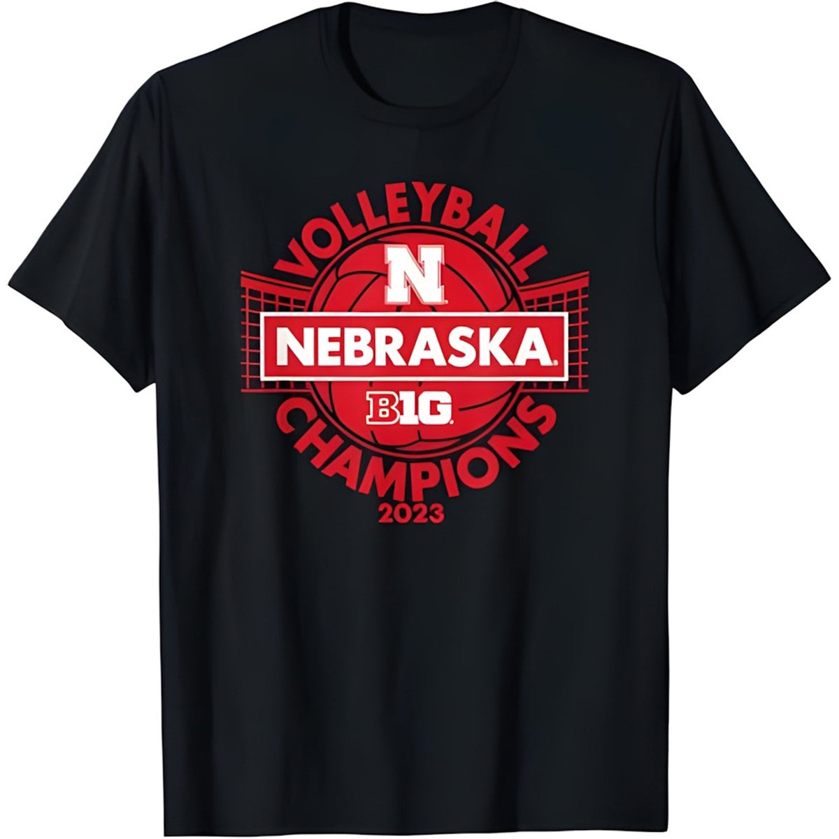Nebraska Cornhuskers Big Ten Champs 2023 Women's Volleyball T-Shirt